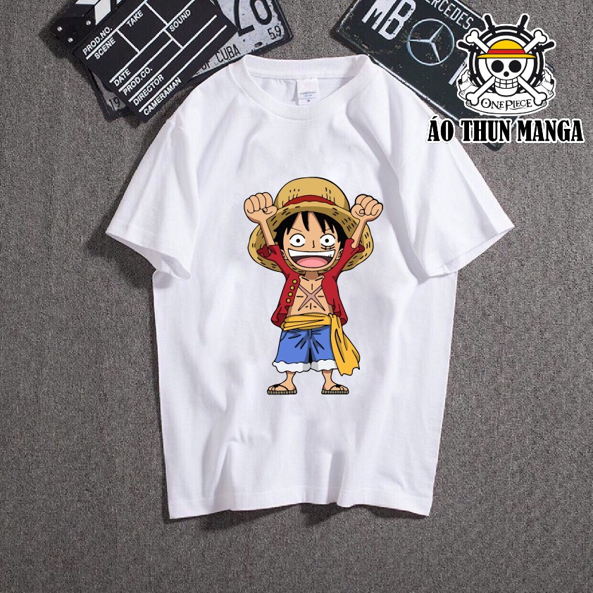 ⚡️FREESHIP⚡️Áo Thun In Hình Monkey D. Luffy Chibi 2 Mẫu Trắng Đen Cực Đẹp - Áo Thun Manga - One Piece