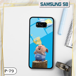 Ốp lưng kính 3D Samsung S8- hình cute