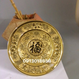 Mâm ngũ quả bằng đồng cỡ 20cm dùng ban nhỏ, ban thần tài