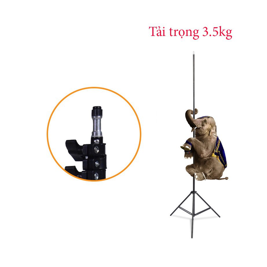 Chân Đèn Studio, Chân Đèn Flash Cho Chụp Ảnh, Quay Phim, Chân Đèn Livestream. Tặng kèm kẹp điện thoại