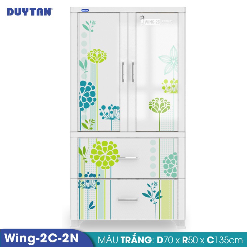 Tủ Nhựa Duy Tân Wing 2C-2N 2 Cửa 2 Ngăn - 727 (Nhiều Màu)