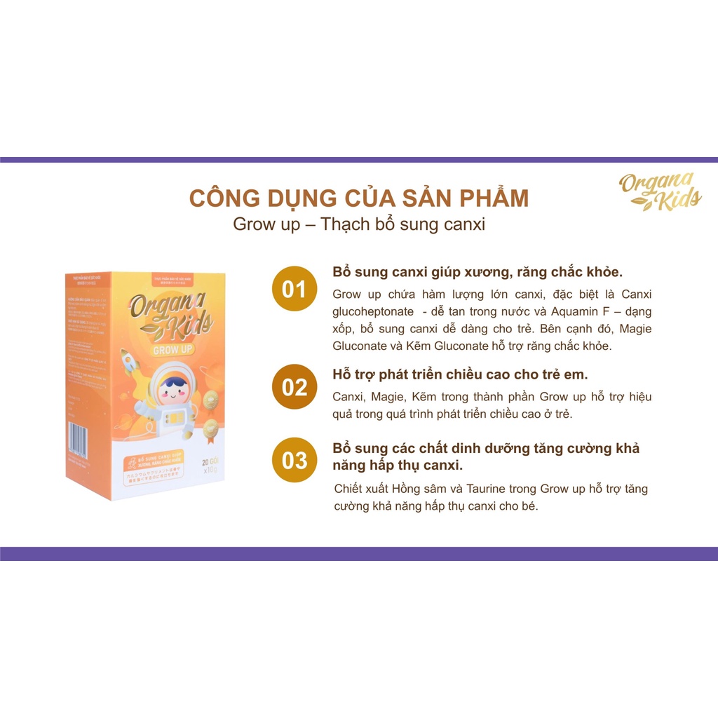 Thạch dinh dưỡng Organa Kids giúp bé tăng đề kháng và ăn ngon hơn