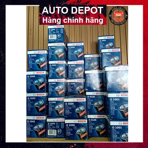Lọc nhớt động cơ ô tô BOSCH 1042 chính hãng cho dòng xe ô tô Toyota Innova Landcruiser, Ford Focus, Fiesta