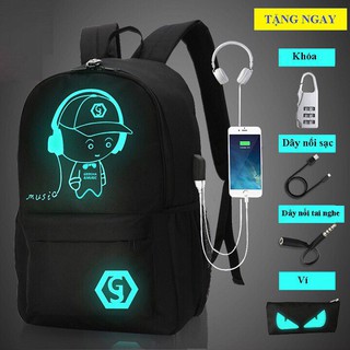 Balo dạ quang phát sáng, balo học sinh nam nữ,balo nam