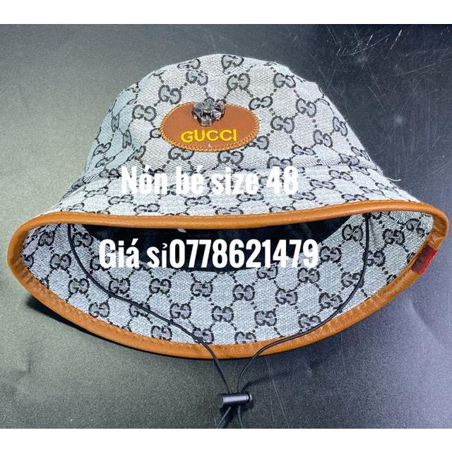 Nón bucket gu sì trẻ em 4 tuổi đến 6 tuổi - mũ vành sói viền da bé gái cực xinh