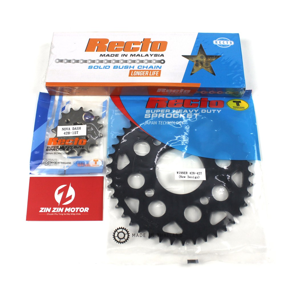 Bộ Nhông Sên Dĩa Recto Cho Sonic 150R, Winner GTR - Zin Zin Motor