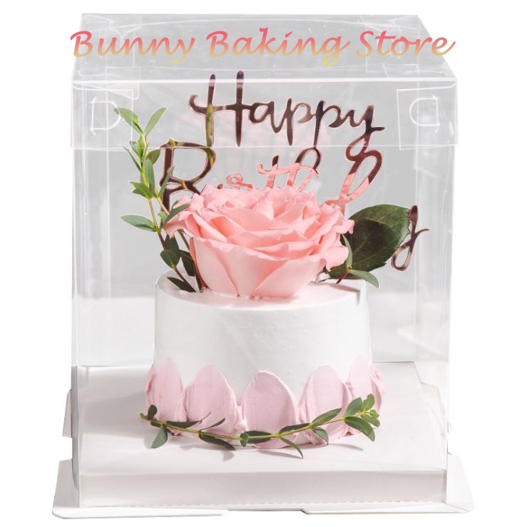 Hộp mica trong đựng bánh gato, bánh kem cao cấp