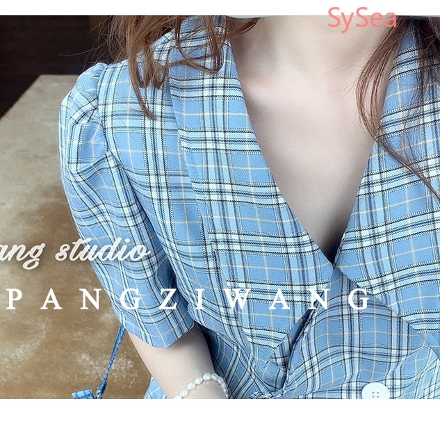 Đầm Midi Tay Ngắn Hoạ Tiết Kẻ Sọc Thời Trang Mùa Hè Cho Phái Nữ