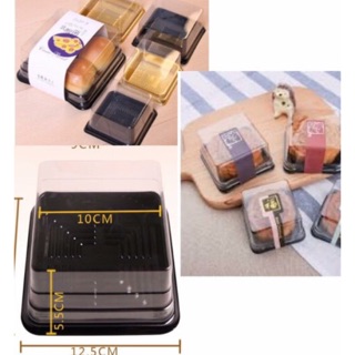 Set 50 hộp đơn đế đen đựng bánh 200-300g