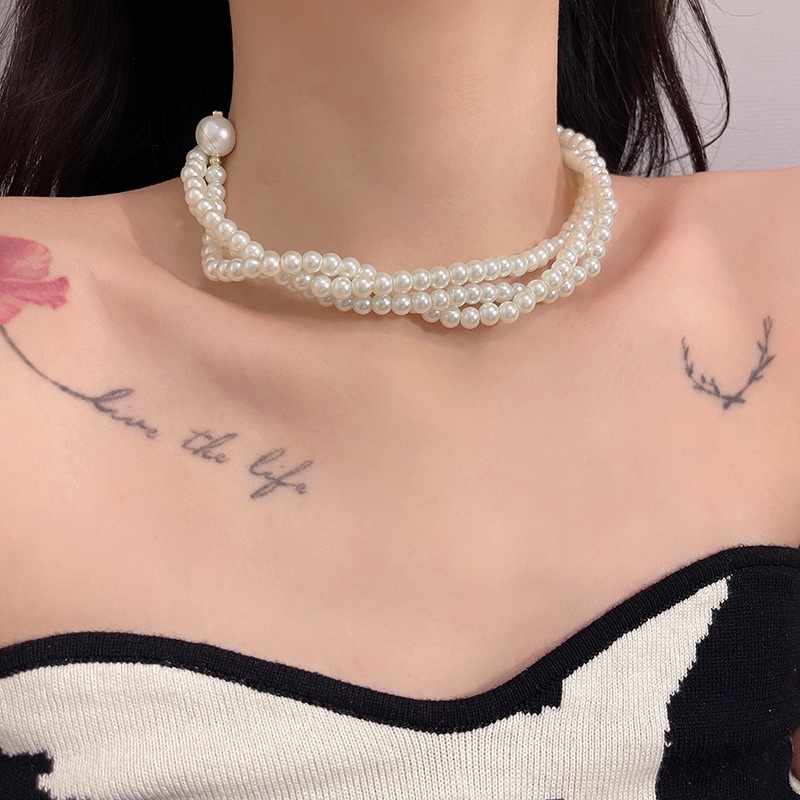 vòng cổ dây hạt 6 ly thả tự do tạo mẫu mã gK-9 ( có thể làm thắt đai váy)