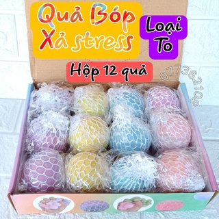 Vỉ 12 quả bóp xả stress Rainbow squishy balls 12 pcs