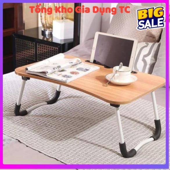 Bàn học gấp gọn, bàn gập để laptop có khe đựng ipad gọn gàng chắc chắn | BigBuy360 - bigbuy360.vn