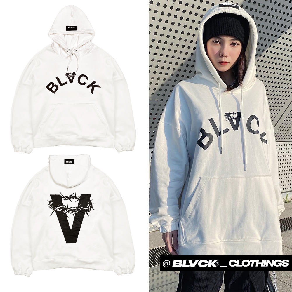 Áo khoác Hoodie Thorn BLVCK - White