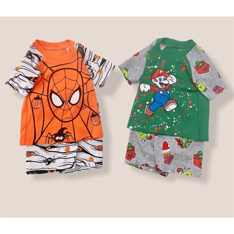Bộ quần áo ngắn tay bé trai cotton size 2-8T/ Quần áo mùa hè bé trai