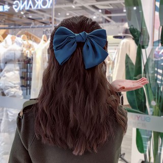 Kẹp Tóc Nữ Satin Lụa Mềm Kiểu Nơ Đại Ngang 20cm Với 7 Màu Siêu Xinh Dễ Phối Đồ Phù Hợp Các Bạn Trẻ