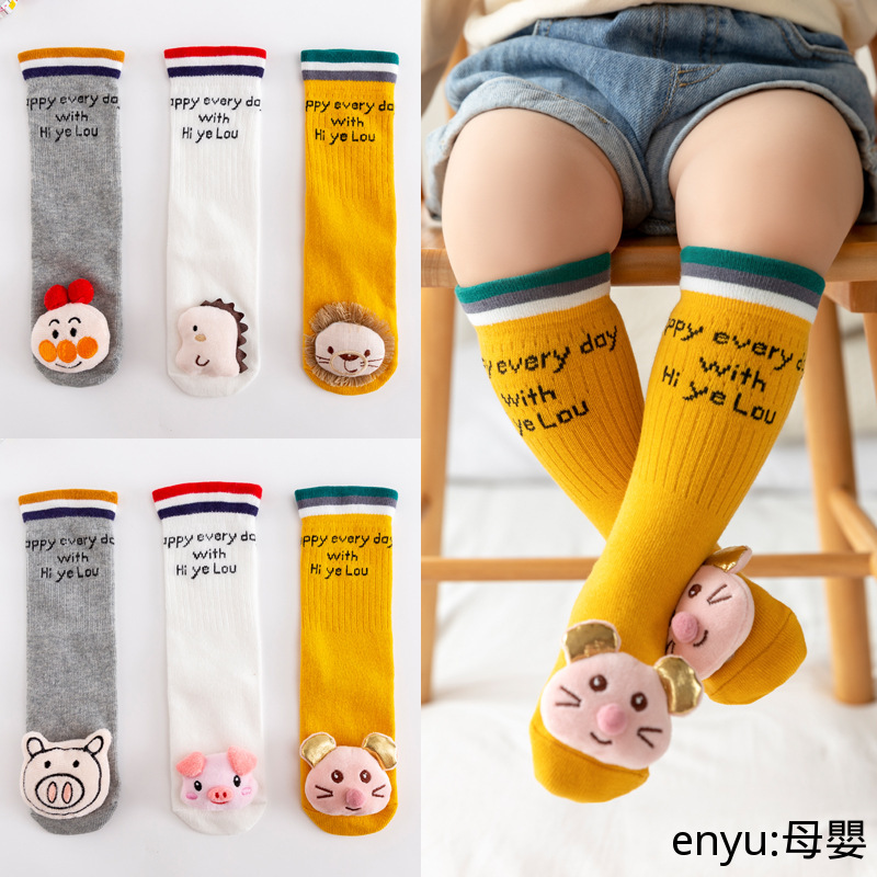 Vớ Cotton Cổ Cao Họa Tiết Hoạt Hình Xinh Xắn Cho Bé Sơ Sinh