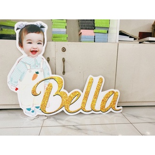 Chibi bé kèm tên trang trí sinh nhật