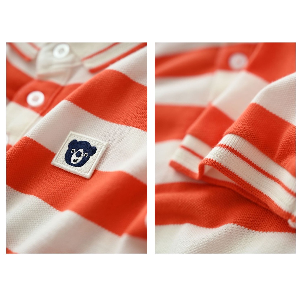 Áo Polo bé cho trai, gái. vải Cotton CVC, chuẩn form, sang chảnh. KẺ SỌC 4 màu . NEWBETTY