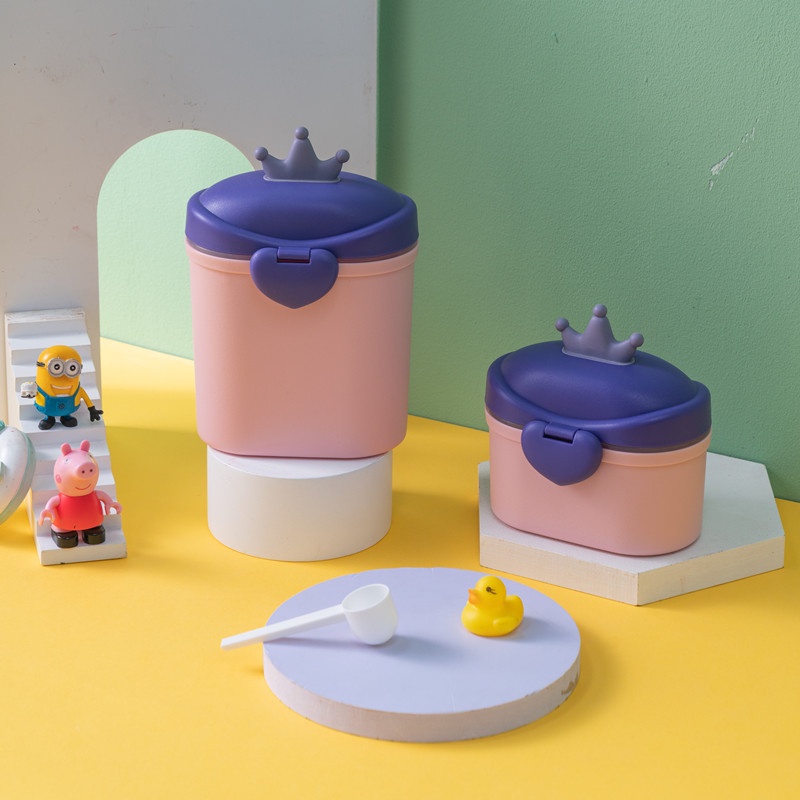 Hộp Đựng Sữa Bột Cho Bé, Đồ Khô Hình Vương Miện Cao Cấp (có thể tiệt trùng) Babibu-HOP01