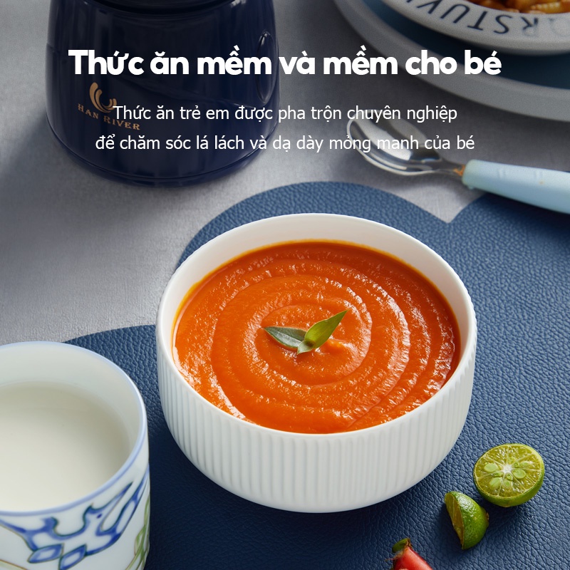 Máy xay sinh tố thực phẩm HAN RIVER cỡ nhỏ đa năng cho nhà bếp - Hàng chính hãng