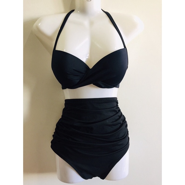 Bikini bigsize áo gọng nâng ngực mix quần lưng cao size 55-85kg
