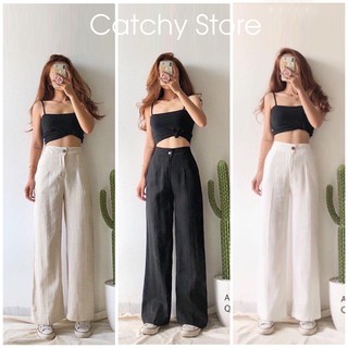 Quần Suông Đũi Ống Rộng Siêu Mát, Quần Baggy Phong Cách Ulzzang