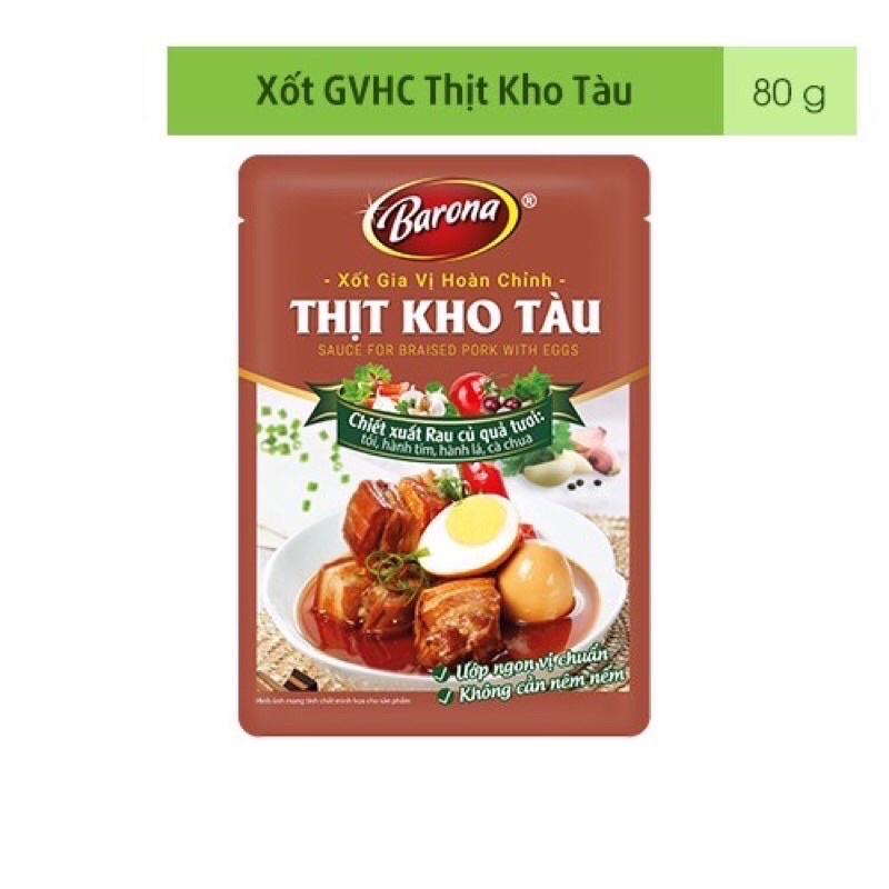 Xốt gia vị hoàn chỉnh Barona 80g không cần nêm nếm thêm