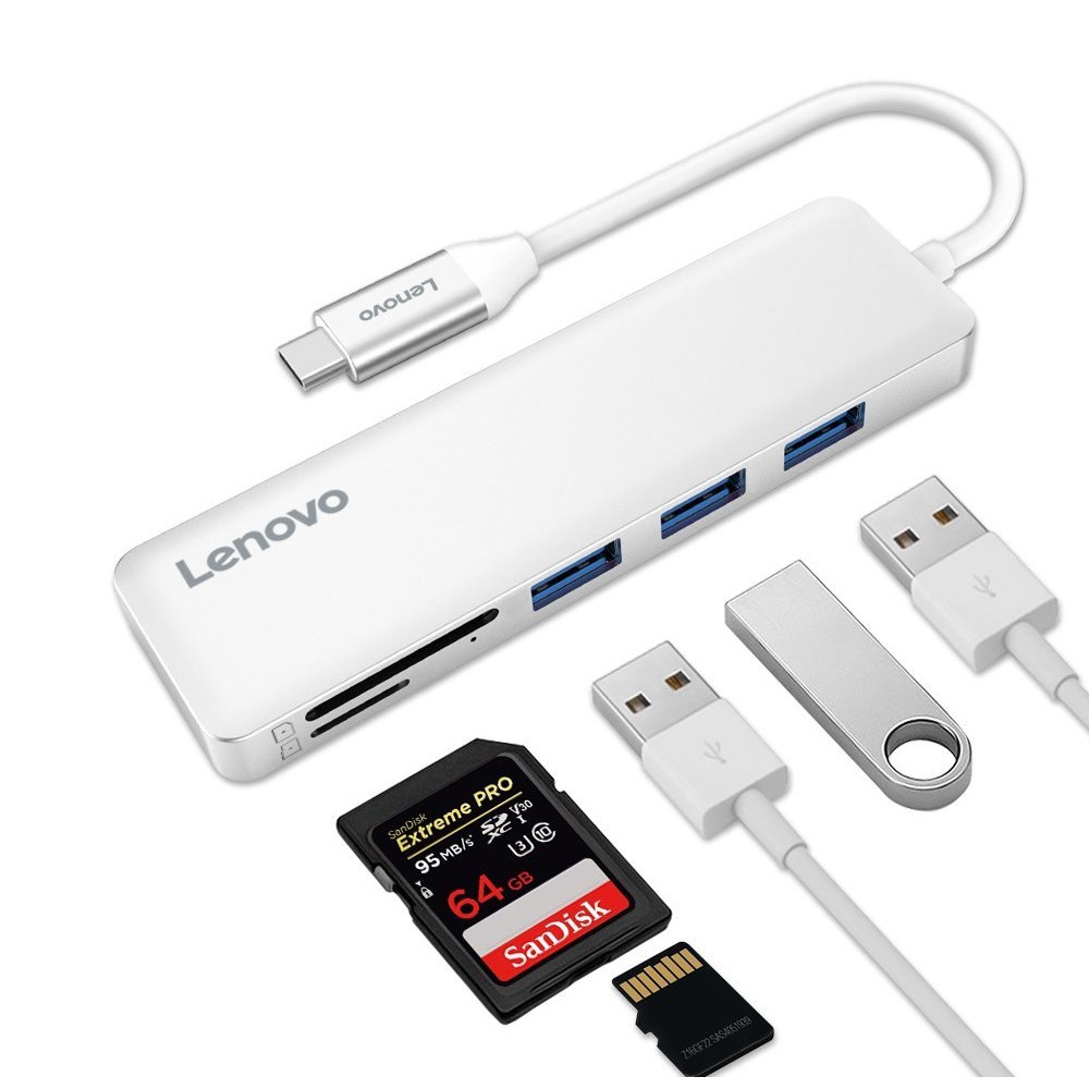 CÁP TYPE-C -&gt; 3 USB 3.0 + SD + TF LENOVO (C605SL)