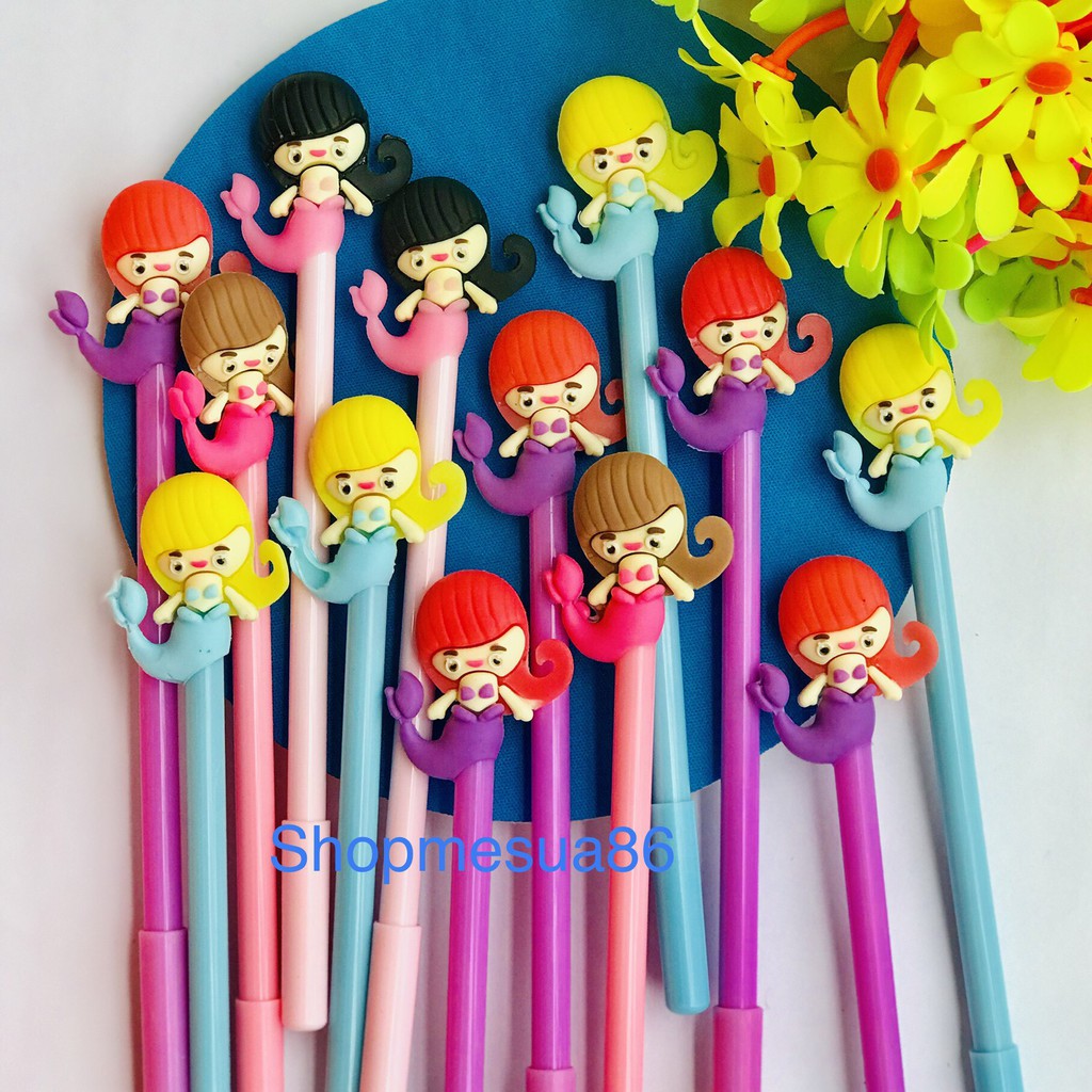 Bút nàng tiên cá nhiều màu siêu ngộ nghĩnh, bút mưc gel nước