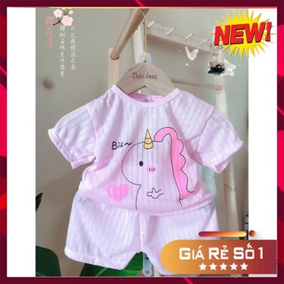 Hàng loại 1 BỘ COTTON GIẤY CỘC TAY CHO BÉ 3-12 KG, GIAO MẪU NGẪU NHIÊN