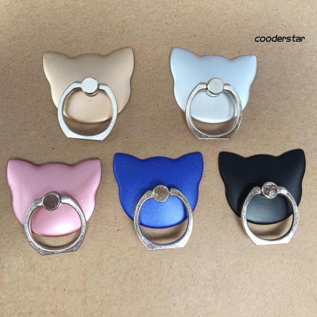 Nhẫn Đỡ Điện Thoại Bằng Hợp Kim Kẽm Hình Mèo Dễ Thương