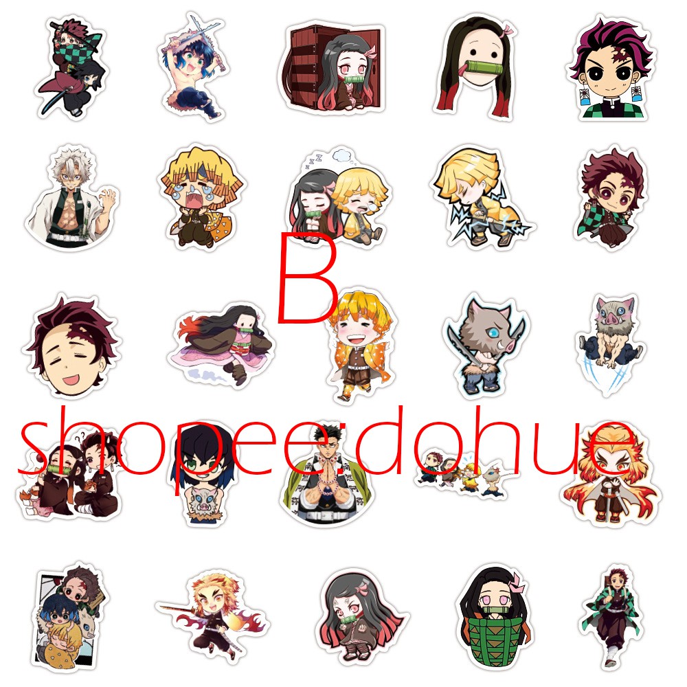 Mua Set 50 Sticker Hình Dán Thanh Gươm Diệt Quỷ Kimetsu no Yaiba giá rẻ ...