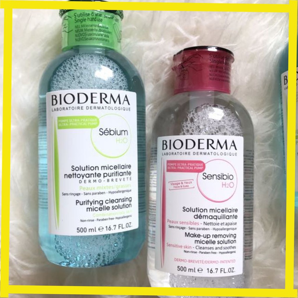 [TOP 1 SHOPEE] Nước Tẩy Trang Bioderma Créaline H2O 500ml Nắp Nhấn Bản Mới Nhất