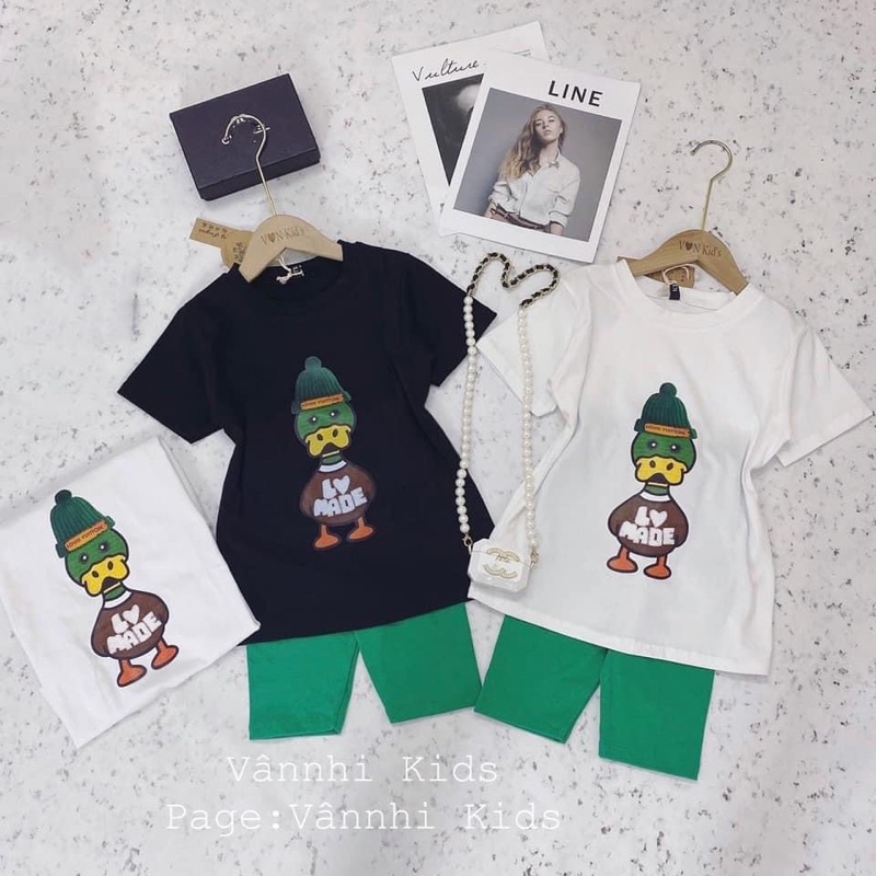 Bộ vịt xanh cotton 4c