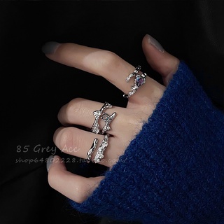 Set 3 Nhẫn Bạc Đính Đá Pha Lê Thanh Lịch Dành Cho Nữ