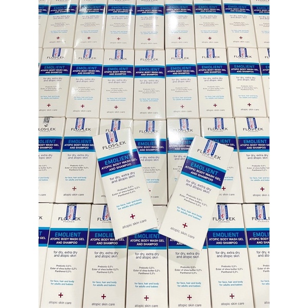 Gel tắm gội Floslek Emolient Atopic Body Wash Gel and Shampoo Cho Da Viêm Da Cơ Địa, Da Khô