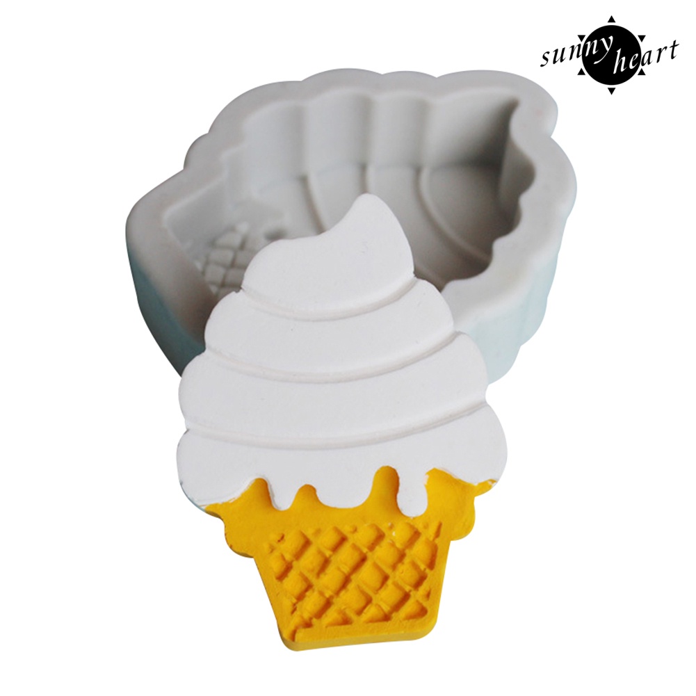 Khuôn Silicone Làm Bánh Tạo Hình Cây Kem Ốc Quế Độc Đáo Tiện Dụng