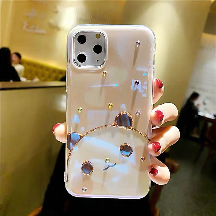 Ốp Điện Thoại Họa Tiết Thỏ / Gấu Trúc Hoạt Hình Đáng Yêu Cho iPhone 12 / 13 / 14 / pro / promax