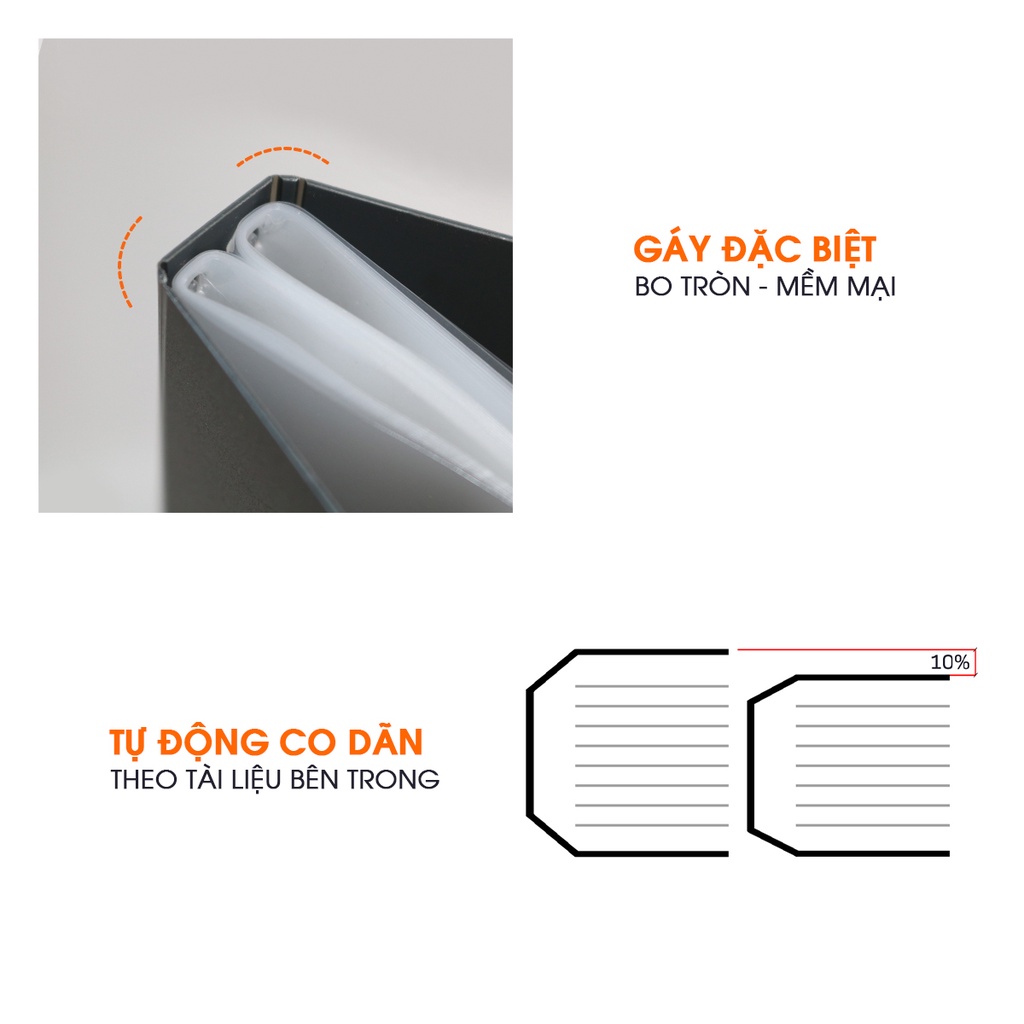 Bìa Lá A4 Switch OFF AO+, Túi Dày 0.06 mm  - WD622/WD624