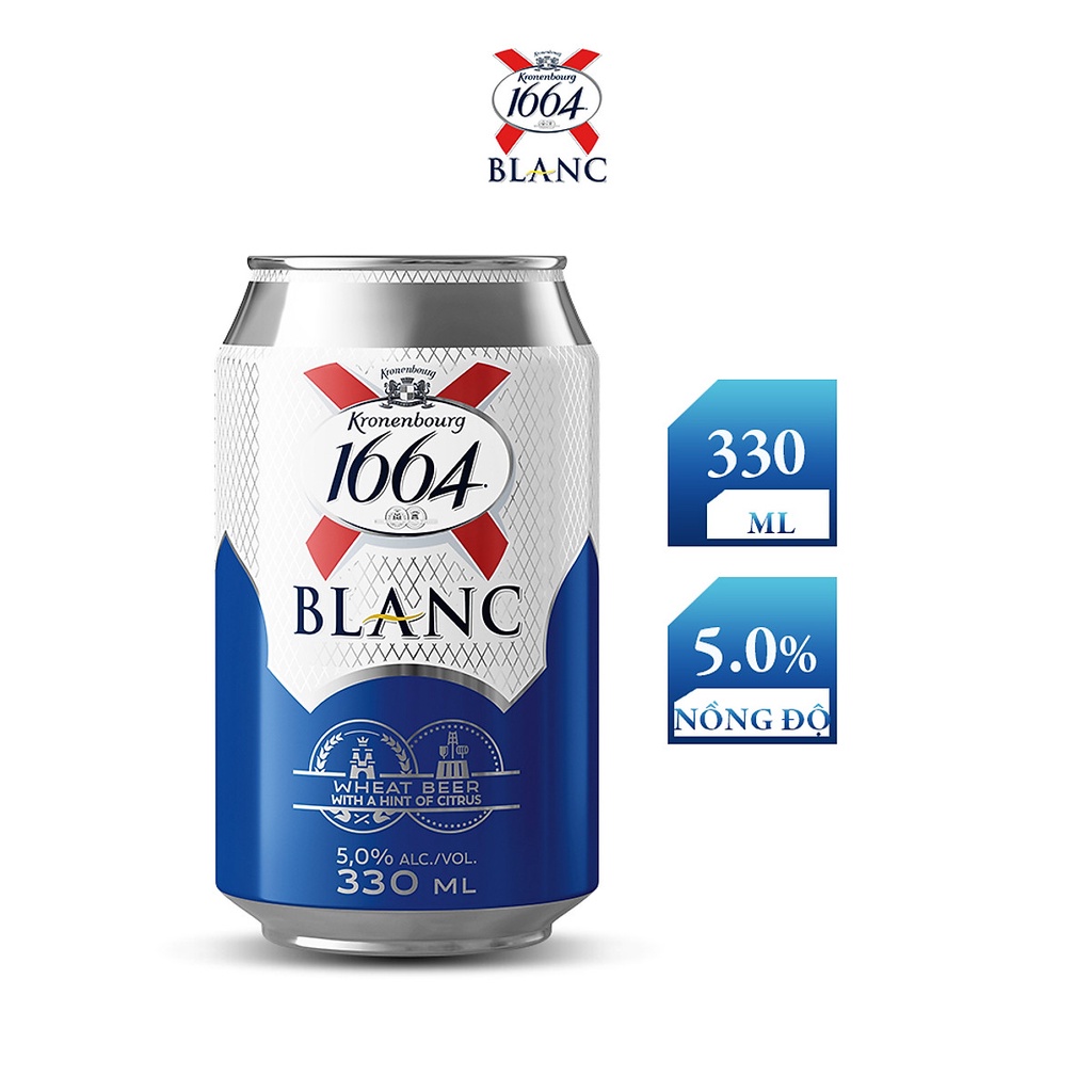 Bia Blanc 1664 lon - 1 lon 330ml