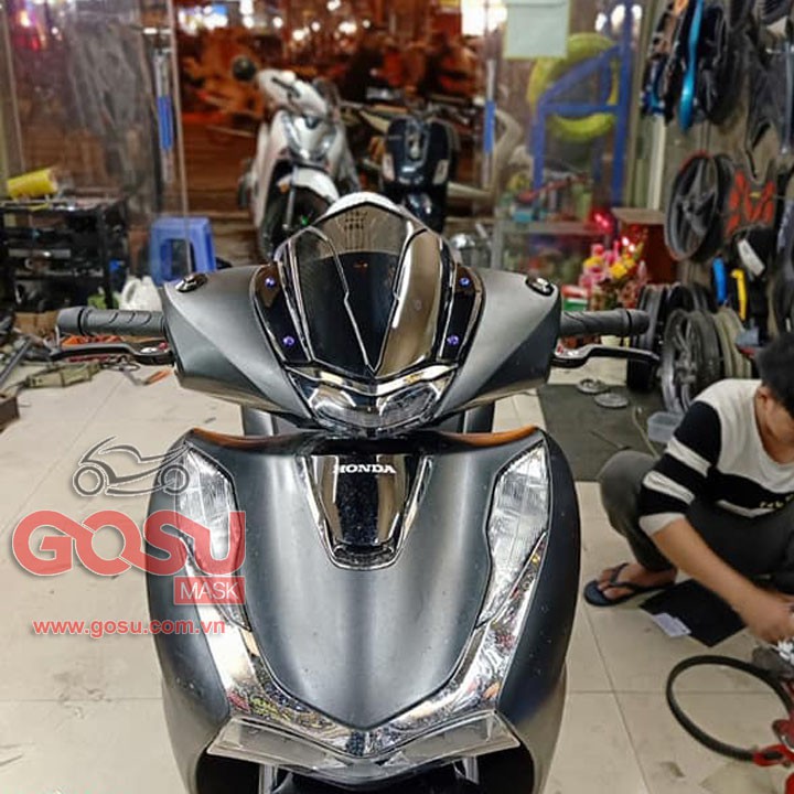 Kính chắn gió sh2020 đến sh 2023 - Mão ốp đầu xe trong suốt
