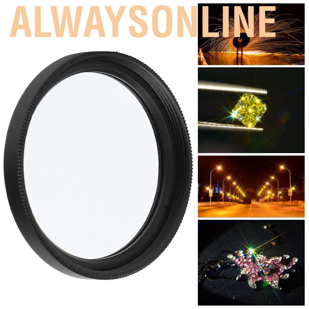 Alwaysonline Star Lens Filter 58mm Optical Glass Aluminum Alloy SLR Camera For