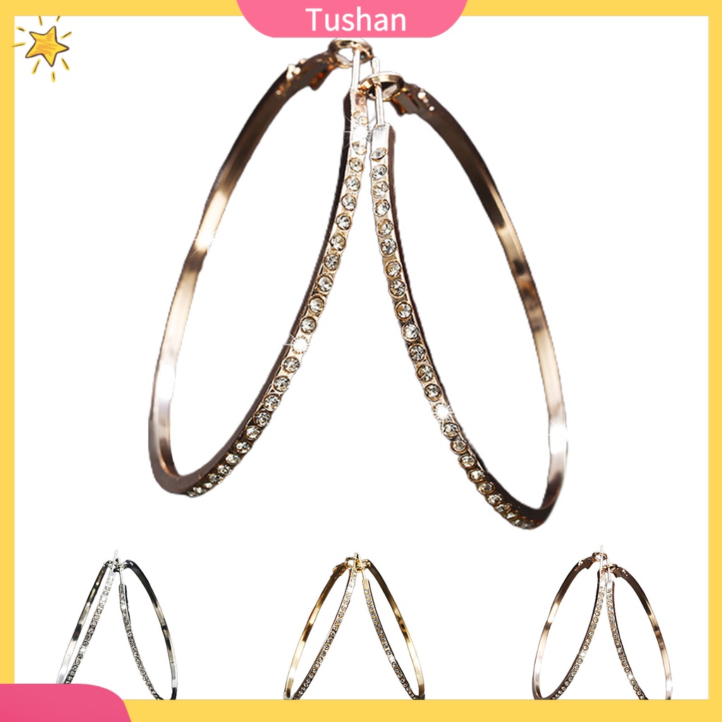 [Ts] Khuyên tai dạng vòng phong cách hip hop dành cho nữ khi đi mua sắm