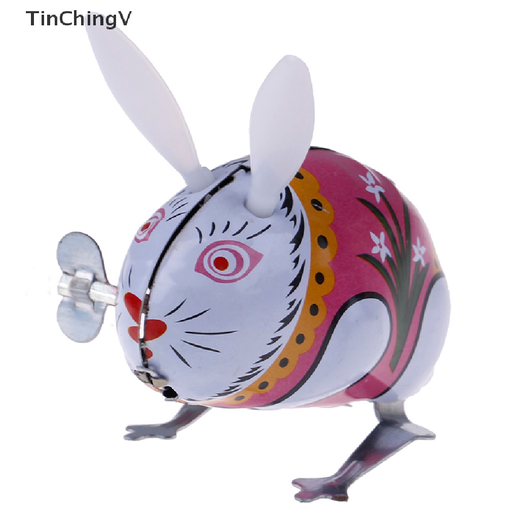 1 Đồ Chơi Lên Dây Cót Hình Thỏ Nhảy Múa Bằng Thiếc Dễ Thương