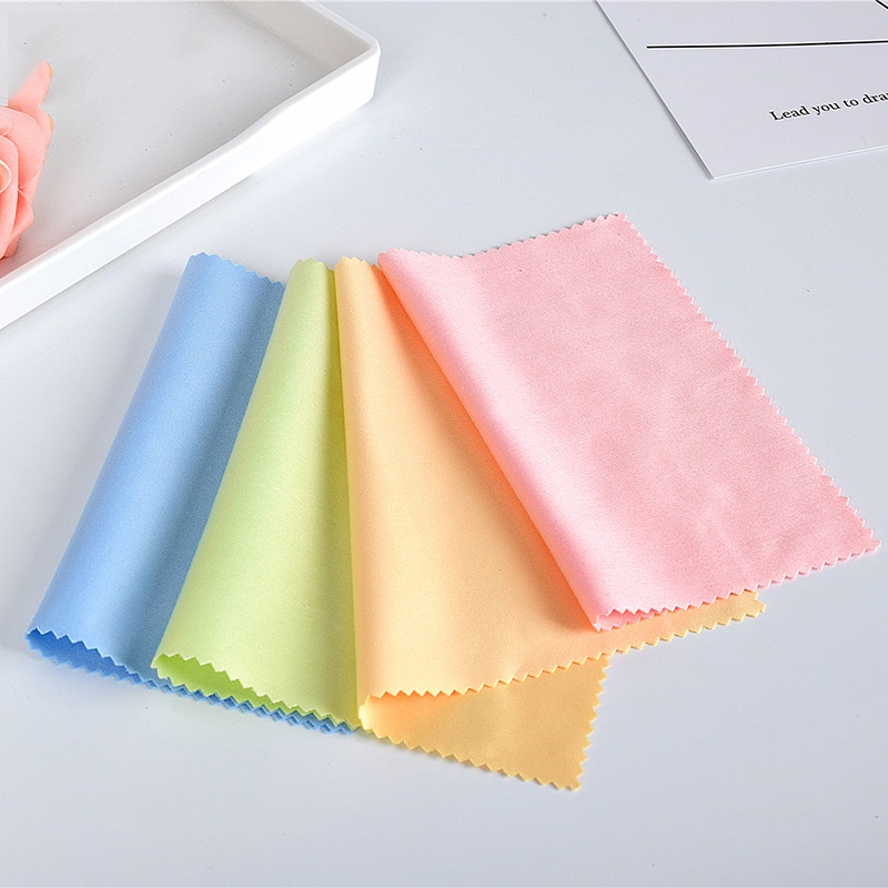 🍉SET 10  Khăn vi sợi lau mắt kính, khăn lau điện thoại, máy tính bảng...13*13 cm DUASHOP.