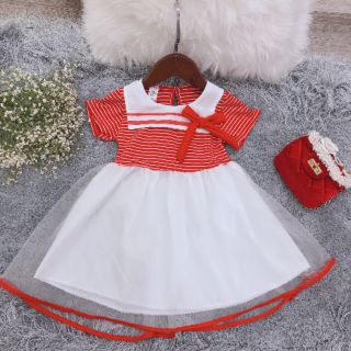 Váy công chúa phối ren lưới