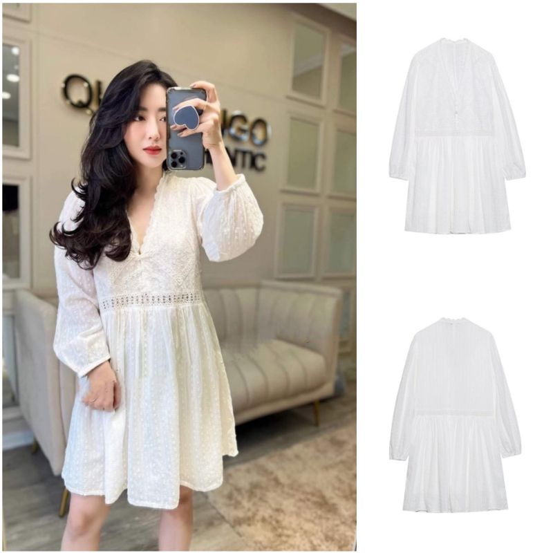 ĐẦM BABYDOLL REN TRẮNG XÔ ZARA XUẤT XỊN