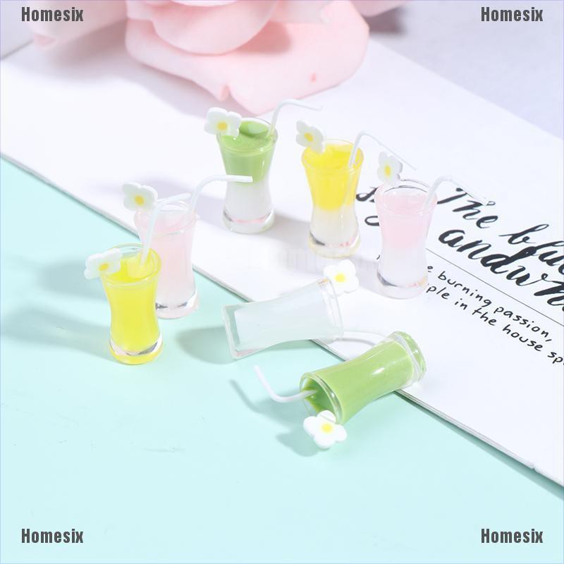 [HoMSI] 4Pcs 1/12 Dollhouse Miniature Cocktail Cup Drink Glass Toy Doll House Decoration SUU