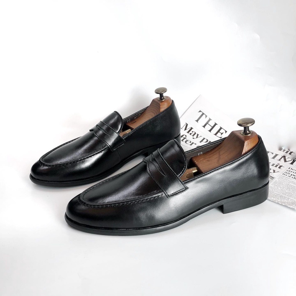 Giày lười nam ERMAND da bò thật bảo hành 1 năm kiểu dáng Penny Loafer tinh tế - Mã T162