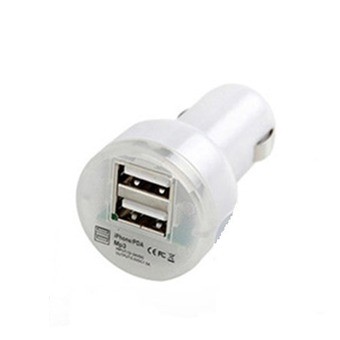 Sạc xe hơi 2 cổng USB - Cho Deal 24h (Trắng)
